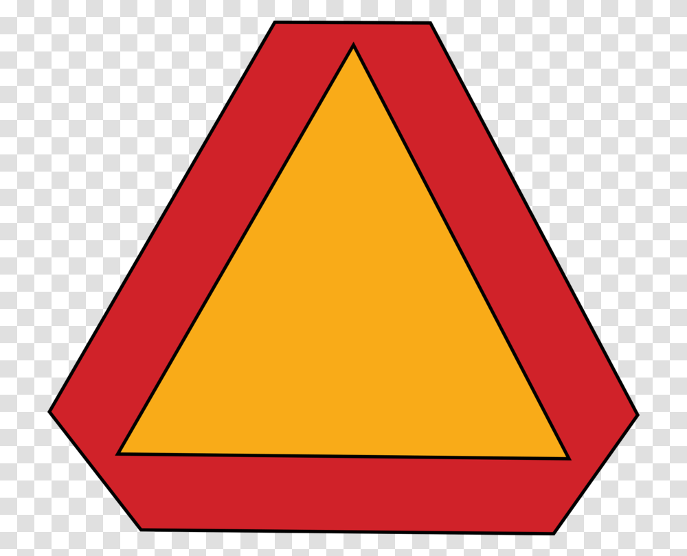 Slow Moving Vehicle Traffic Sign Driving, Triangle, Rug Transparent Png