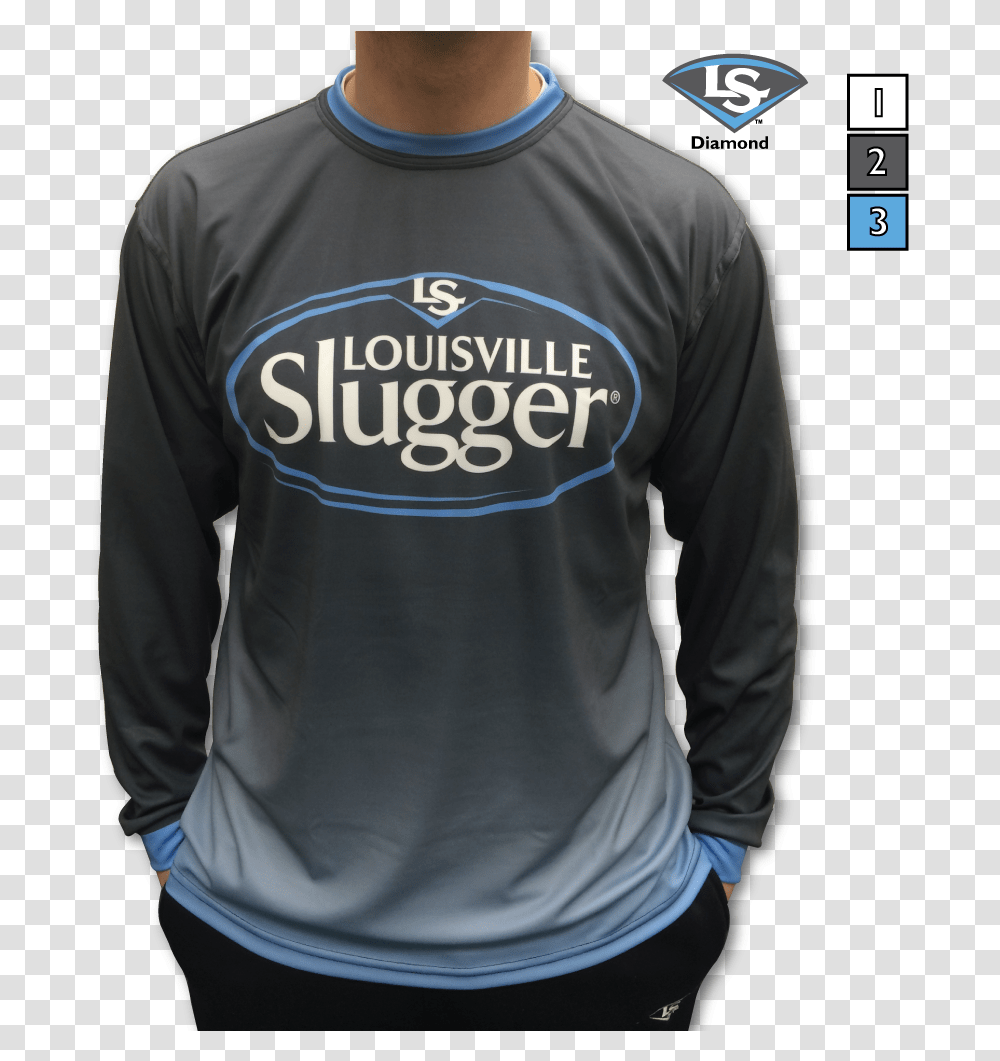 Slugger Custom Long Sleeve ShirtTitle Slugger Custom Long Sleeved T Shirt, Apparel, Person, Human Transparent Png