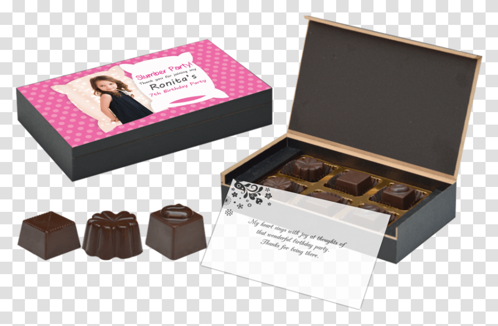 Slumber Party Chocolate Box Hd, Paper, Person, Human Transparent Png