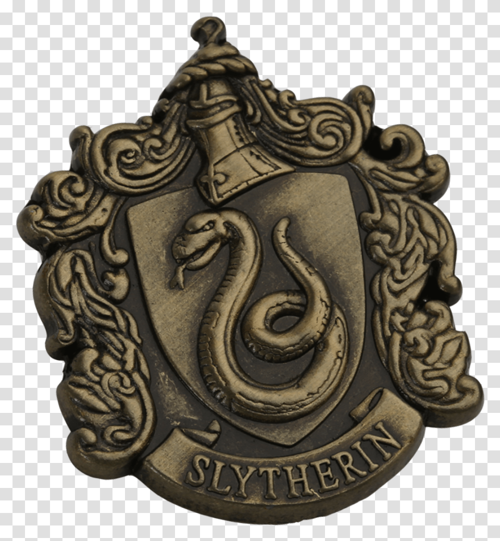 Slytherin House Badge, Bronze, Cross, Logo Transparent Png