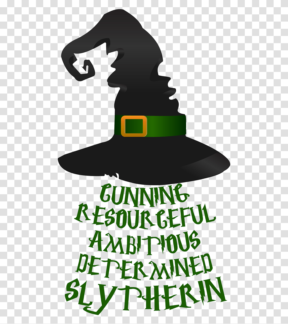 Slytherin Images Photos Videos Logos Illustrations And Witch Hat, Clothing, Poster, Text, Green Transparent Png