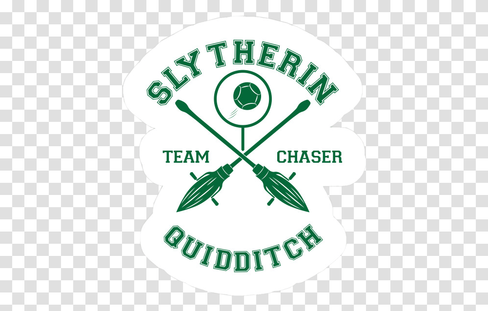 Slytherin Quidditch Chaser Hogwarts Harrypotter Freetoe Gryffindor Team Seeker, Symbol, Text, Logo, Number Transparent Png
