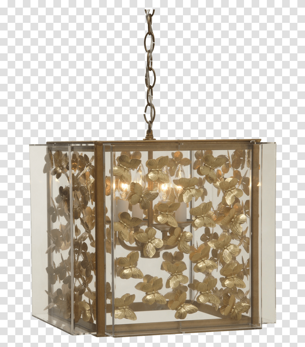 Sm Gold Butterfly Fixture On, Screen, Electronics, Rug, Chandelier Transparent Png