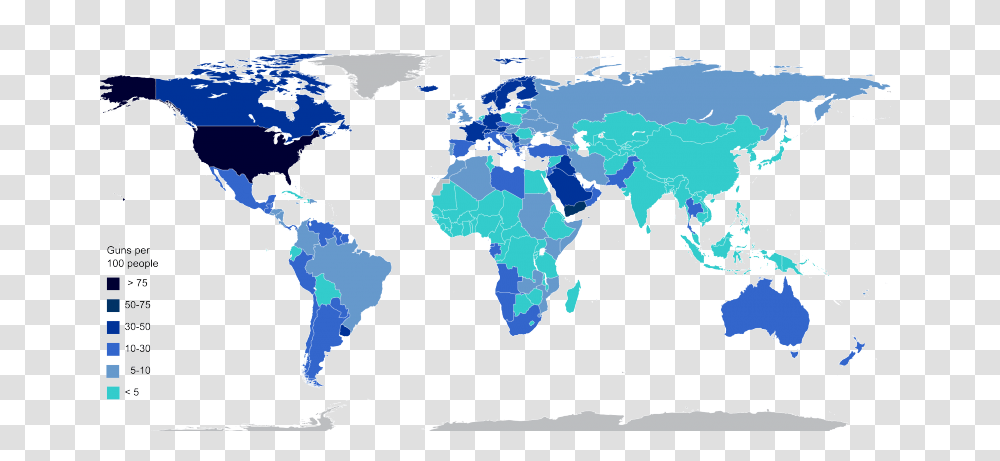 Small Arms Data Observatory Countries With Gun Rights, Map, Diagram, Plot, Atlas Transparent Png