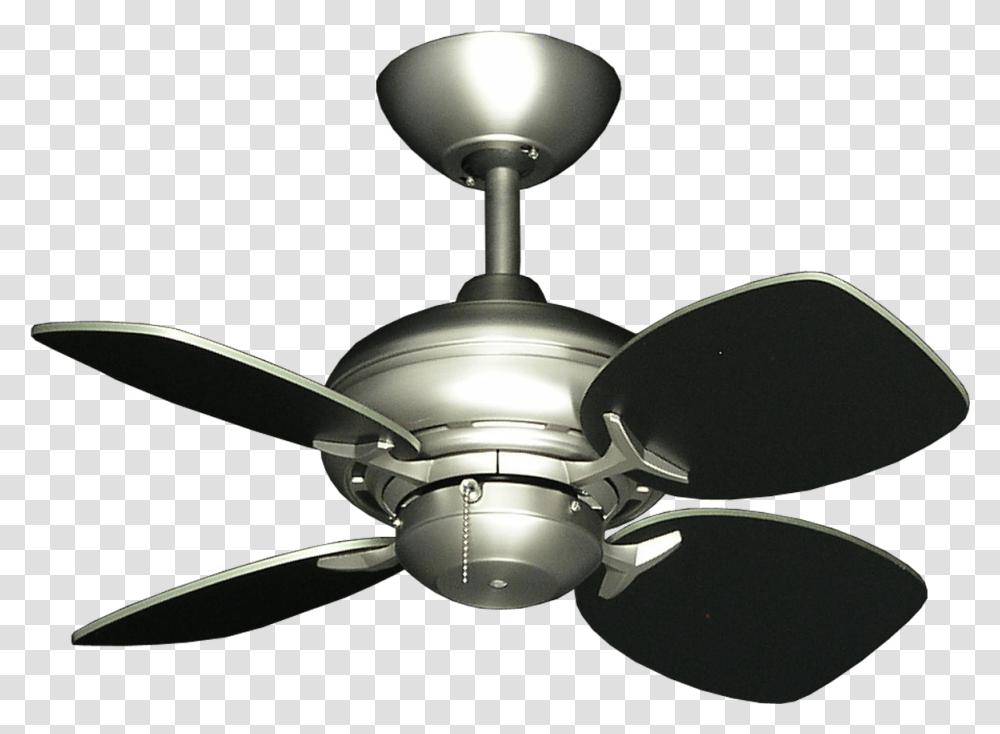 Small Black Ceiling Fan Lighting And Ceiling Fans Mini Blade Ceiling Fan, Lamp, Appliance, Light Fixture Transparent Png