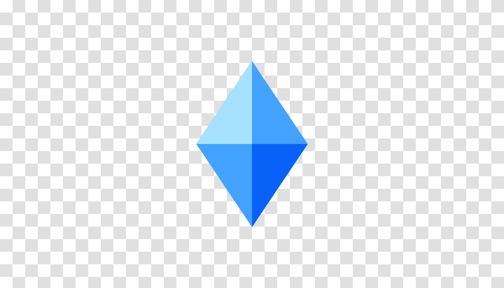 Small Blue Diamond Emoji For Facebook Email Sms Id, Triangle Transparent Png