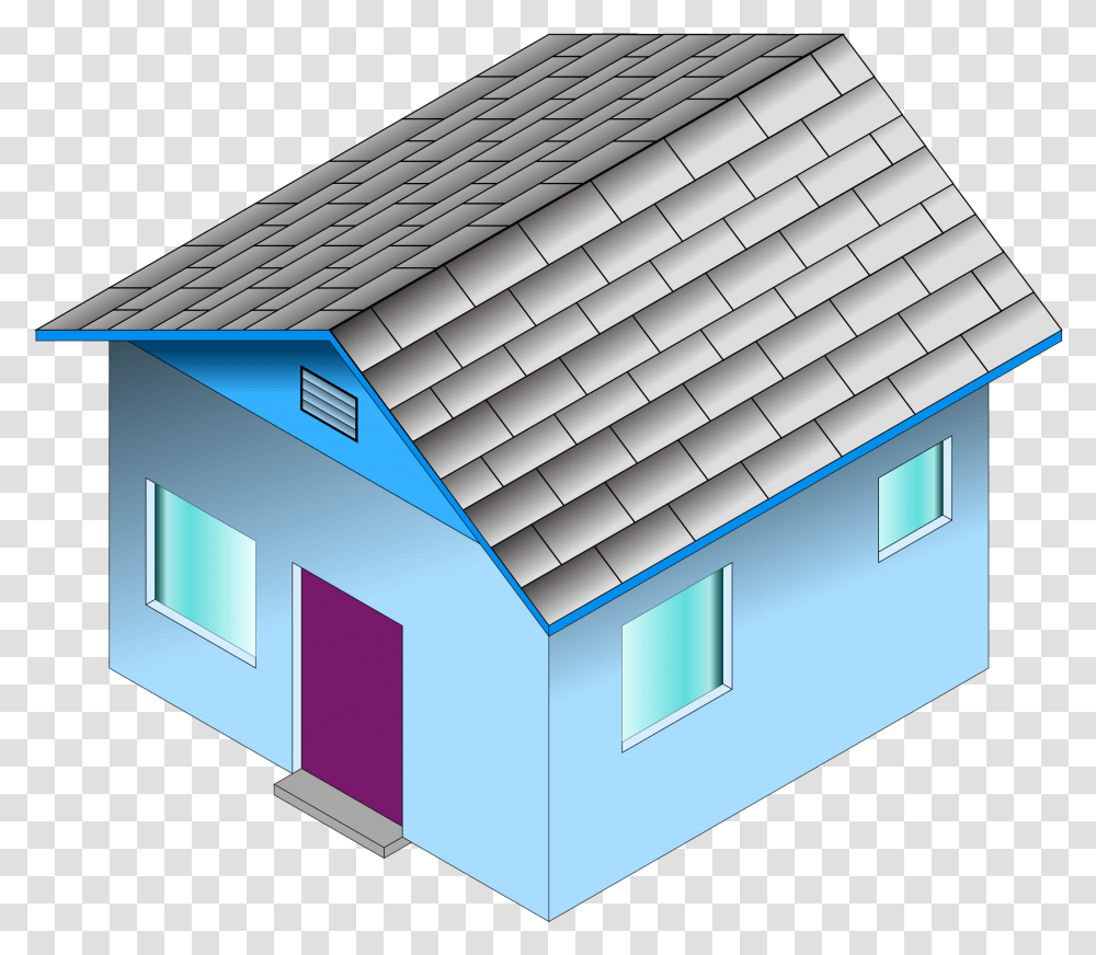 Small Blue House Clip Arts, Building, Shelter, Rural, Countryside Transparent Png