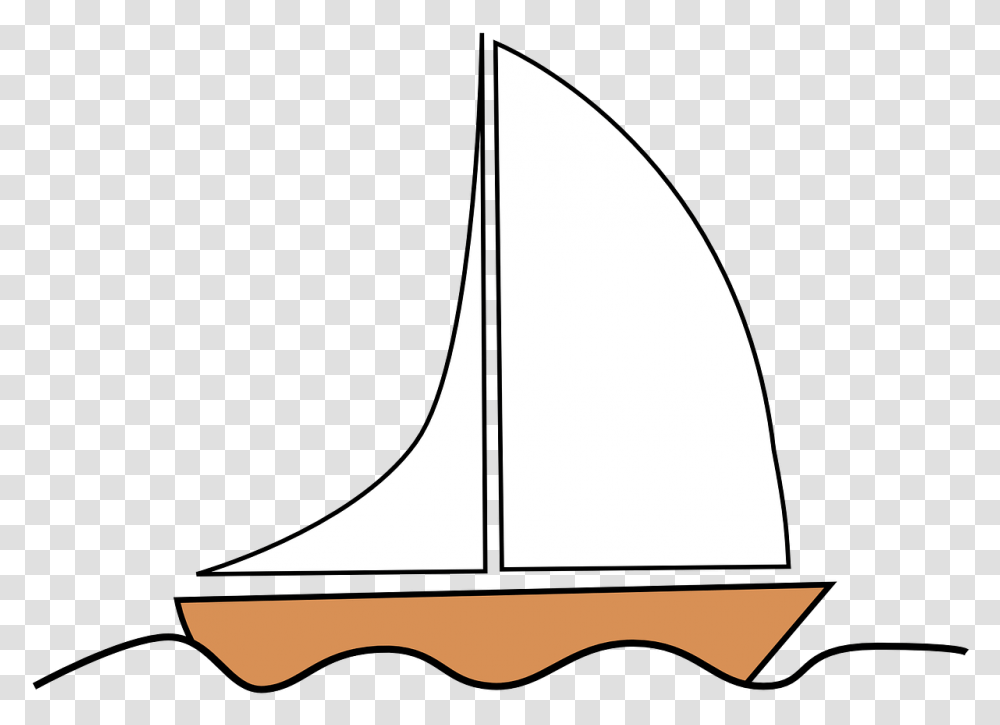 Small Boat Clipart, Moon, Nature, Silhouette Transparent Png