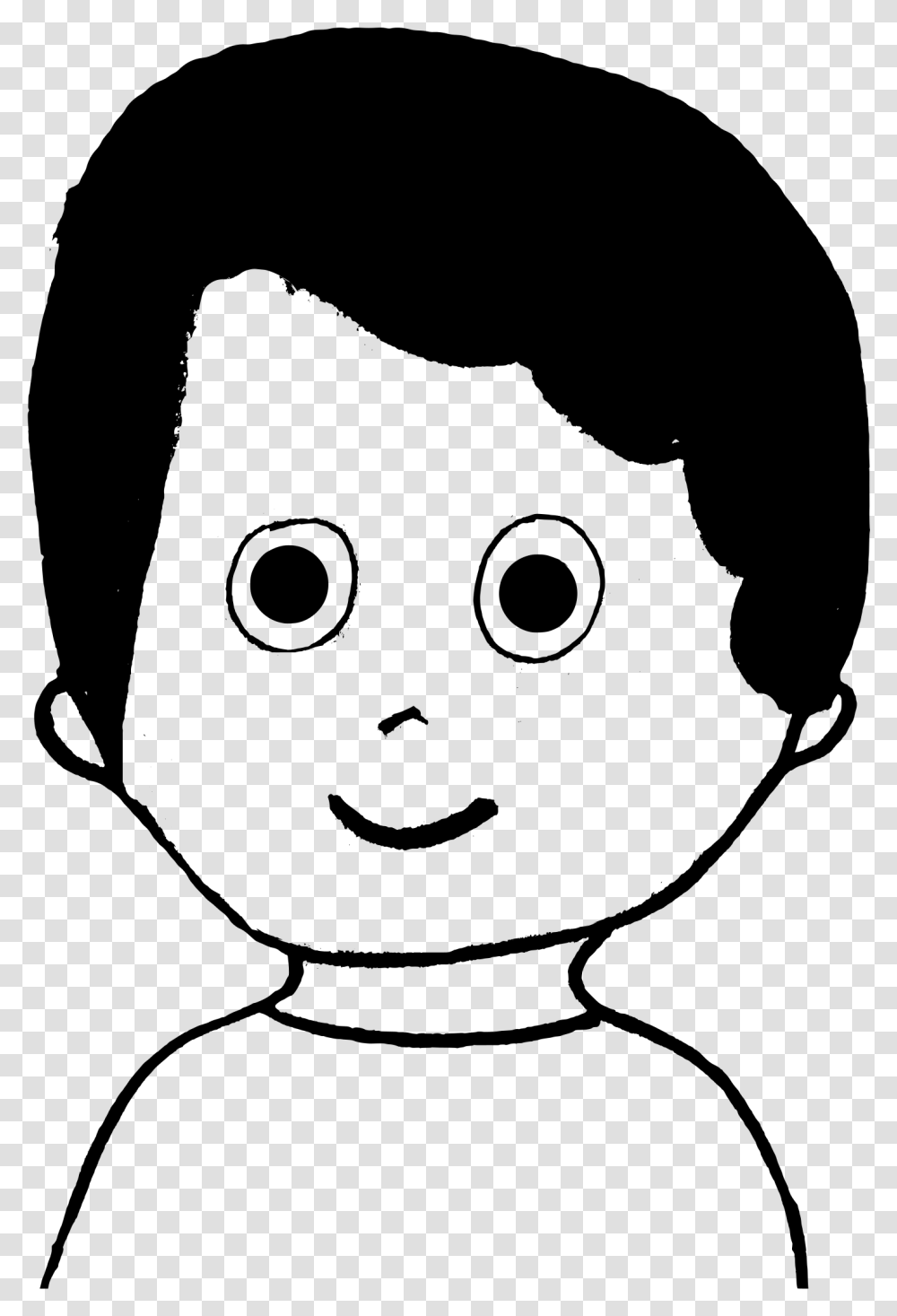 Small Boy Vector Clip Arts Big And Small Face Black And White, Gray, World Of Warcraft Transparent Png