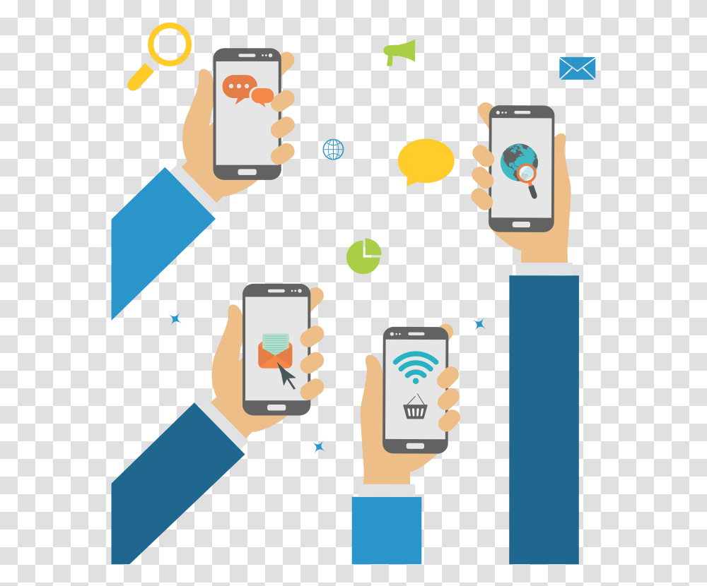 Small Business Digital Marketing Services Illustration, Electronics, Mobile Phone, Cell Phone, Hand-Held Computer Transparent Png