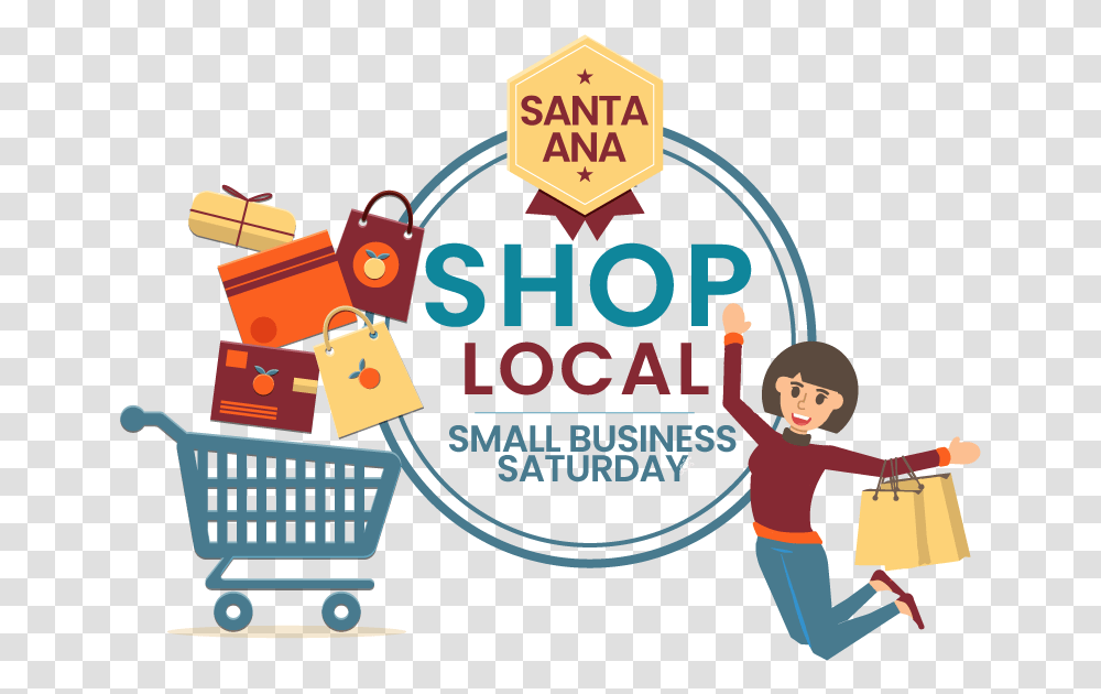 Small Business Saturday Vector Shopping Cart Logo, Person, Human, Text, Road Sign Transparent Png