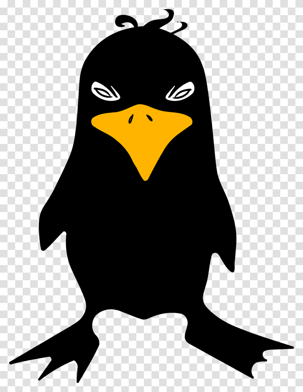 Small Cartoon Black Bird, Animal, Light, Triangle Transparent Png