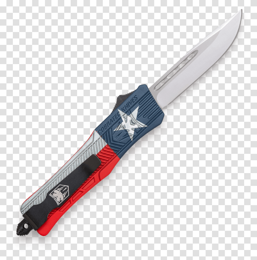 Small Ctk 1 Cerakote Texas FlagClass Matt Paint Marker, Knife, Blade, Weapon, Weaponry Transparent Png