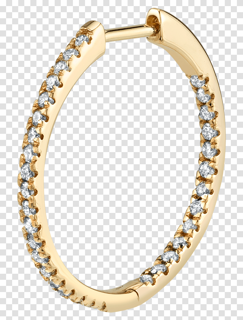 Small Diamond Inside Out Hoop Earring Body Jewelry, Bracelet, Accessories, Accessory, Gold Transparent Png