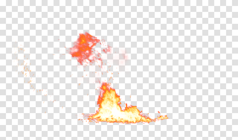 Small Fire Fire On The Ground, Mountain, Outdoors, Nature, Bonfire Transparent Png