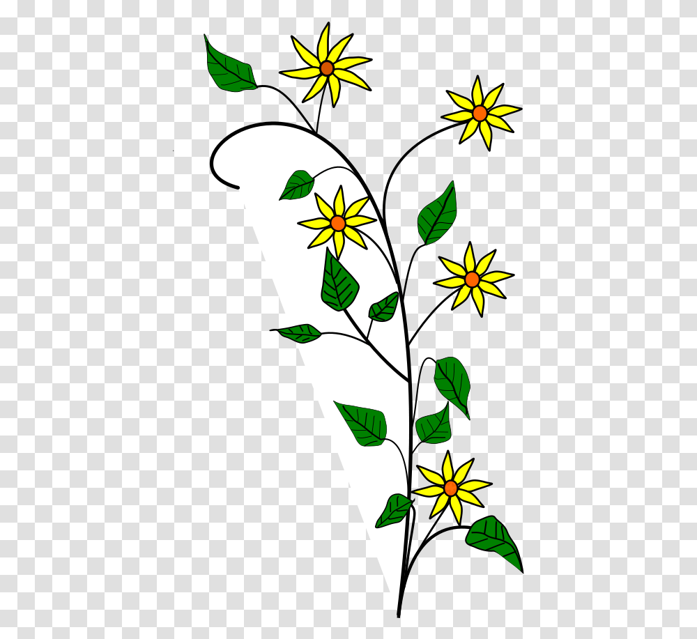 Small Floral Divider Clipart Vector Clip Art Online Simple Flower Plant Drawing, Leaf, Green, Petal, Daisy Transparent Png