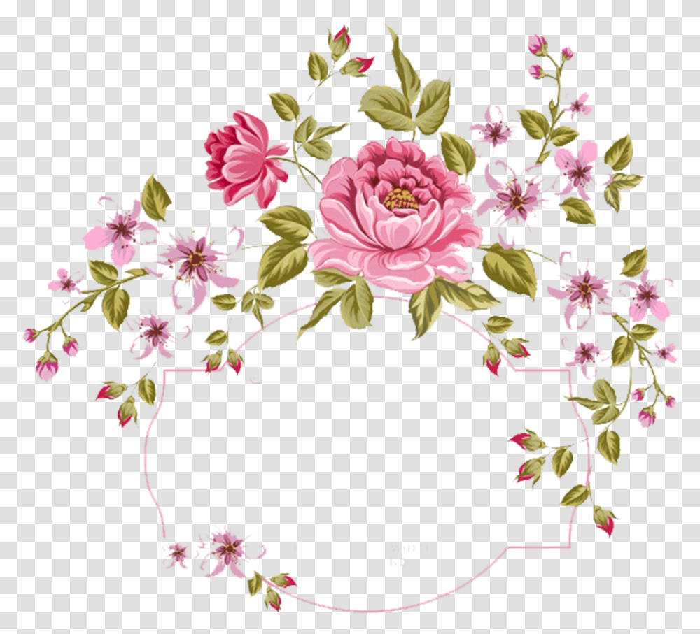 Small Flowers Marco Con Flores Vintage, Floral Design, Pattern Transparent Png