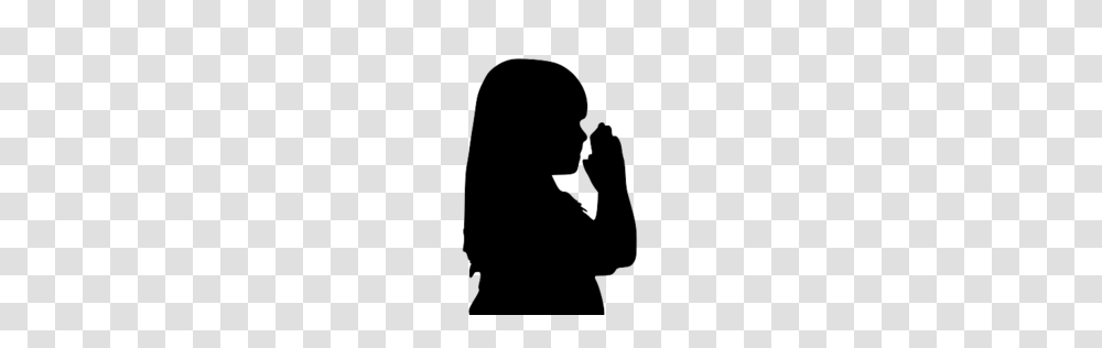 Small Girl Praying Clipart Image, Gray, World Of Warcraft Transparent Png