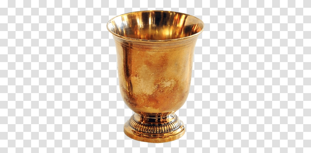 Small Gold Washed Sterling Silver Goblet Serveware, Jar, Pottery, Urn, Glass Transparent Png