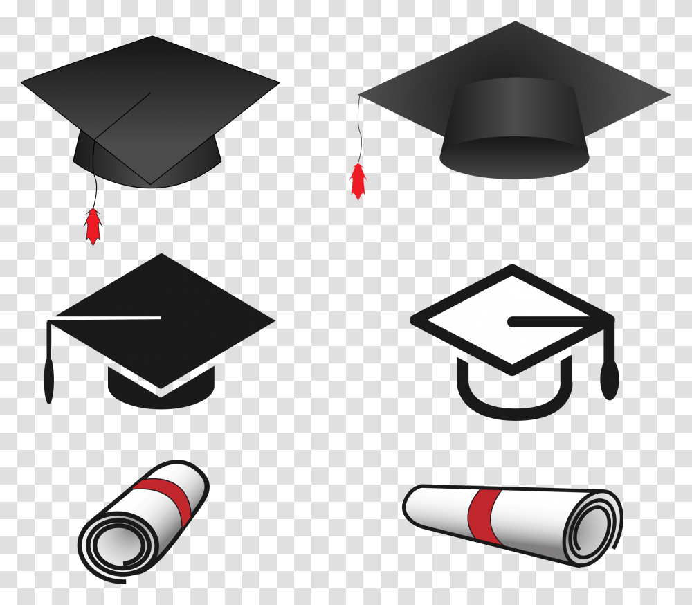 Small Graduation Hat Clipart, Label Transparent Png