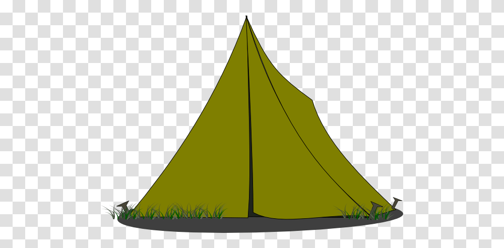 Small Green Camping Tent Clipart, Outdoors, Field, Plant, Triangle Transparent Png
