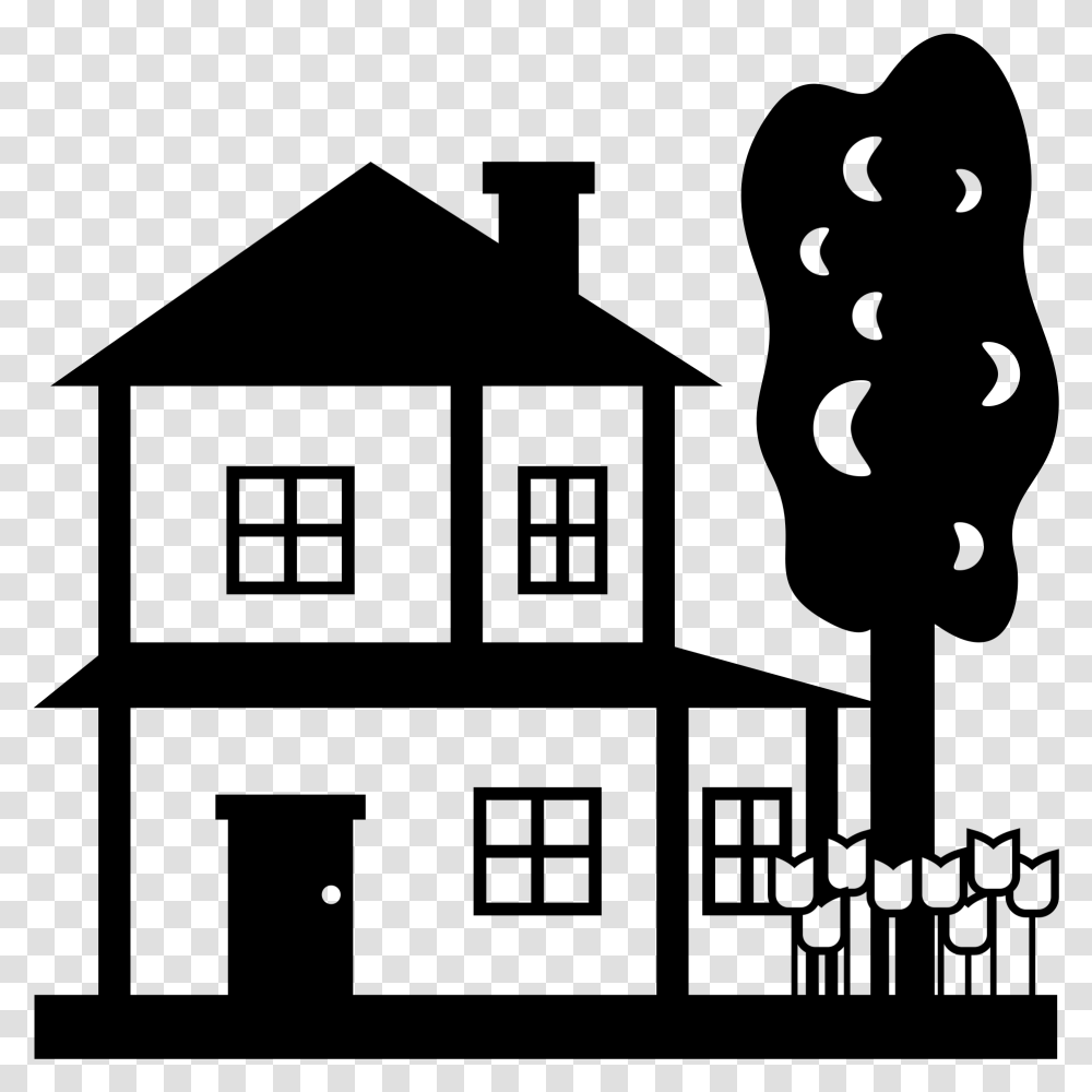 Small House Emoji Black And White, Gray, World Of Warcraft Transparent Png