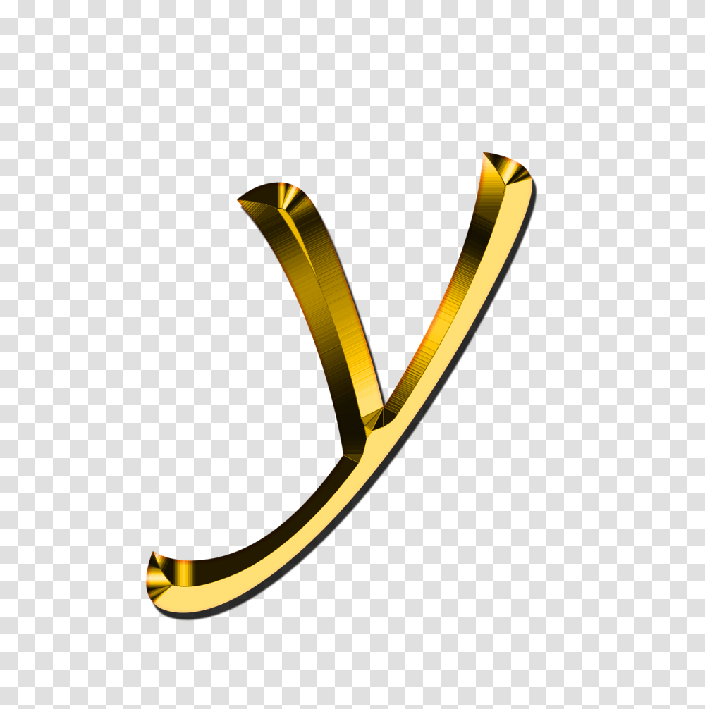 Small Letter Y, Alphabet, Gold Transparent Png