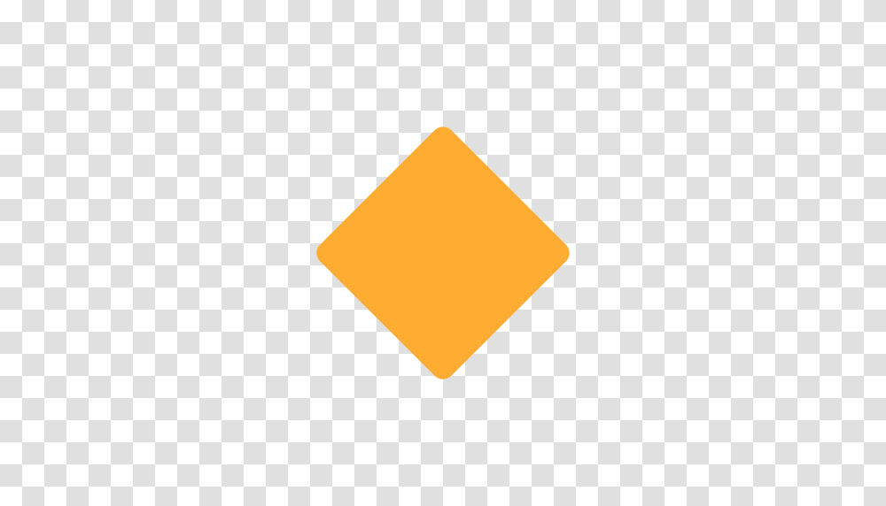 Small Orange Diamond Emoji For Facebook Email Sms Id, Lamp, Sign, Road Transparent Png