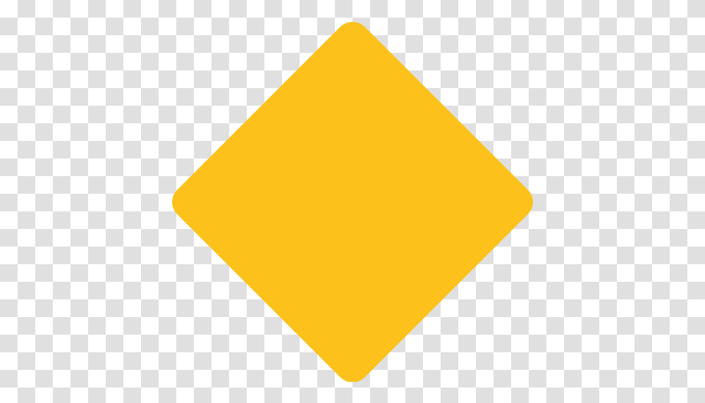 Small Orange Diamond Emoji For Facebook Triangle, Symbol, Sign, Lighting, Road Sign Transparent Png