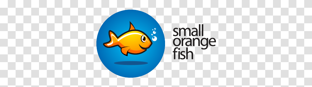 Small Orange Fish Fish Logo Design, Animal, Sea Life, Angelfish, Goldfish Transparent Png