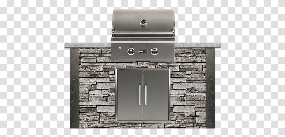 Small Outdoor Kitchen Islands, Brick, Wall, Refrigerator, Appliance Transparent Png