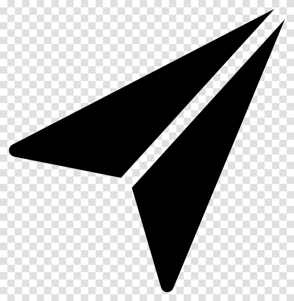 Small Paper Airplane Icon Free Download, Triangle, Cone, Arrowhead Transparent Png