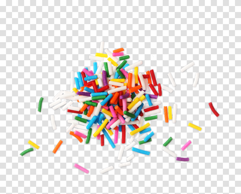 Small Pile Of Rainbow Sprinkle Confetti On A Clear Sprinkles Transparent Png