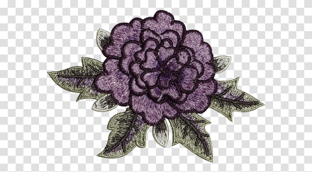 Small Purple Flower Embroider Patch For Simple Fashion Dahlia, Accessories, Accessory, Jewelry, Pattern Transparent Png