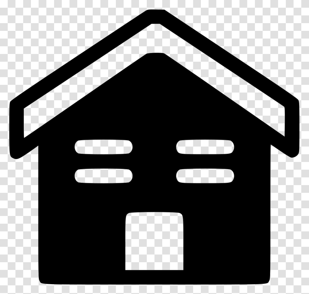 Small Roof House, Stencil, Housing, Building Transparent Png