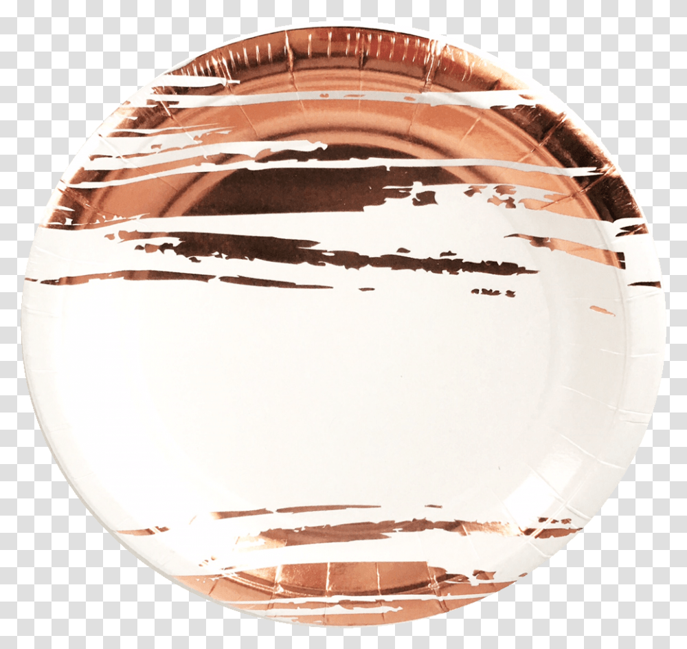 Small Rose Gold Brush Stroke Plates Illustration, Sphere, Pottery, Vase, Jar Transparent Png