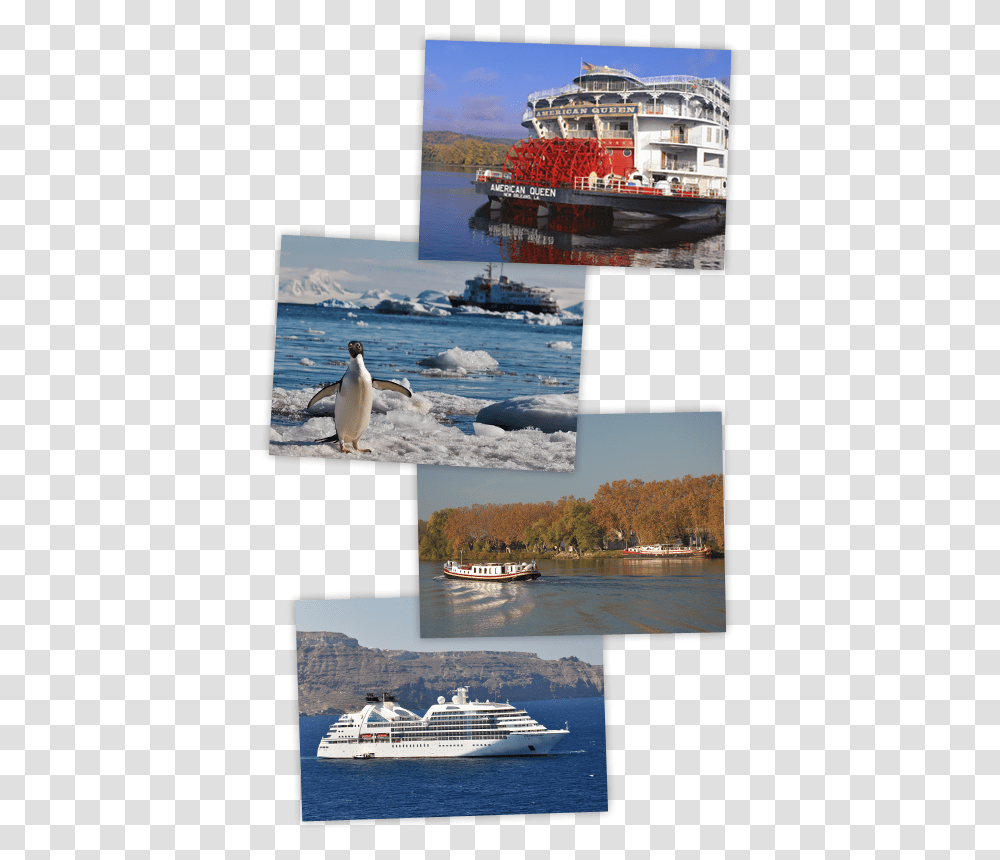 Small Ship And Yacht Cruises Collage, Boat, Vehicle, Transportation, Watercraft Transparent Png