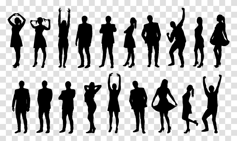 Small Silhouettes Of People, Gray, World Of Warcraft Transparent Png