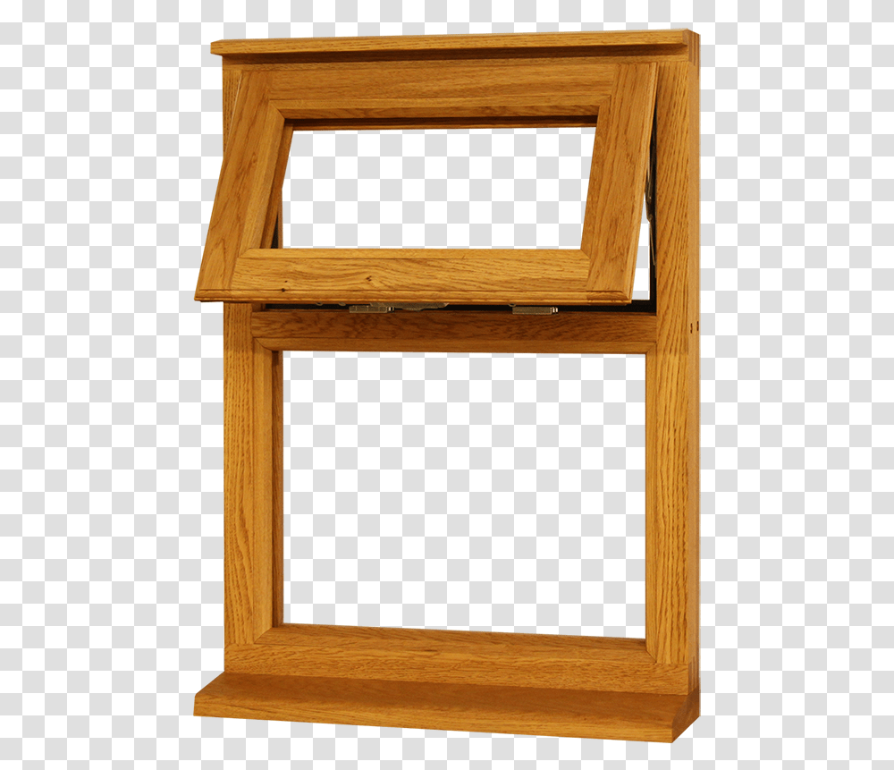Small Single Wooden Oak Window With Top Opening Plywood, Hardwood, Shelf, Picture Window, Furniture Transparent Png