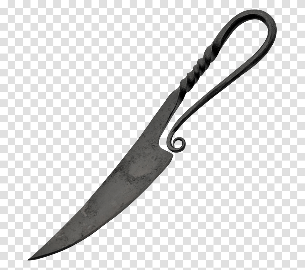 Small Spiral Feasting Knife Medieval Knives, Weapon, Weaponry, Blade, Scissors Transparent Png