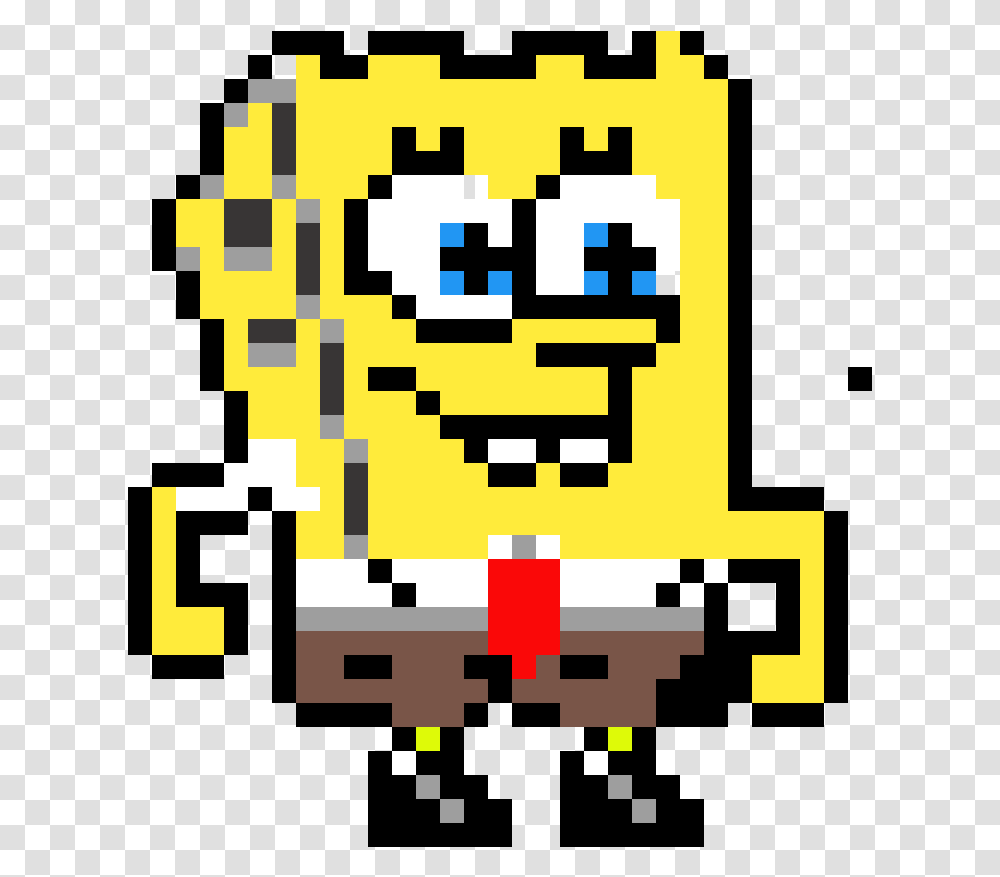 Small Spongebob Pixel Art Clipart Download Minecraft Pixel Art Spongebob, Pac Man Transparent Png