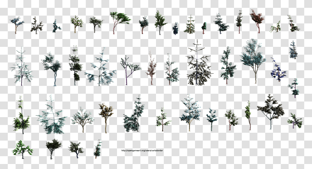 Small Trees Tree Side View, Plant, Conifer, Ornament, Pattern Transparent Png