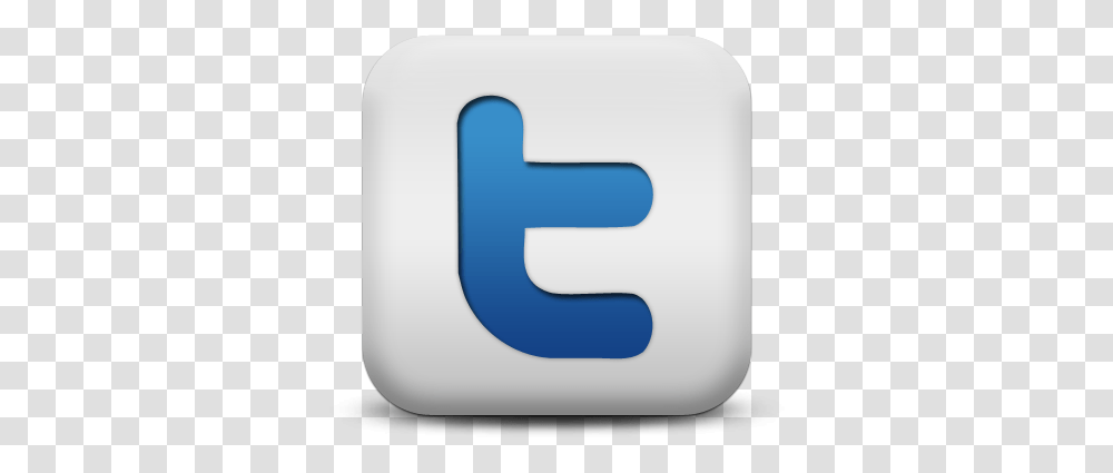 Small Twitter Icon Matte Blue And White Square Icon, Text, Number, Symbol, Alphabet Transparent Png
