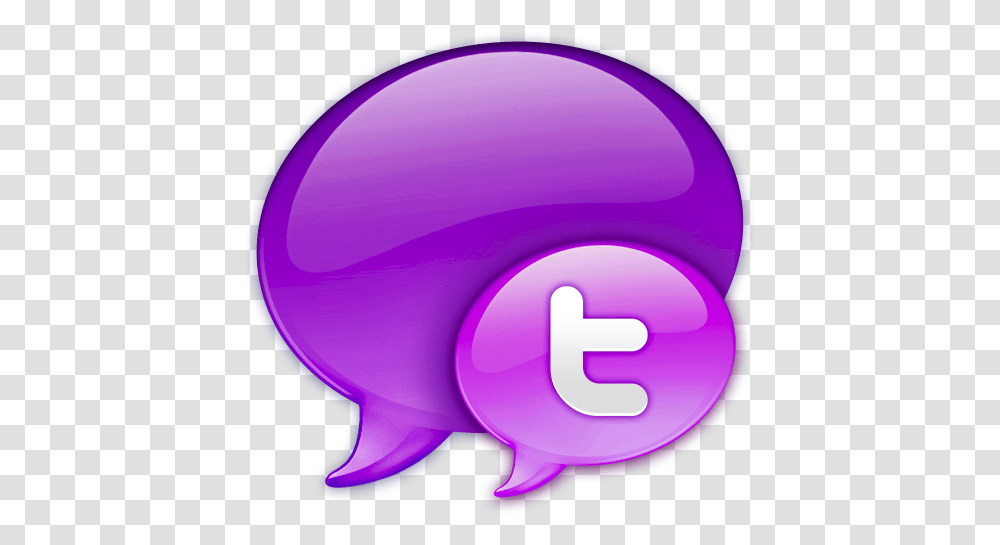 Small Twitter Logo In Pink Icon Balloon Icon, Sphere, Graphics, Art, Purple Transparent Png