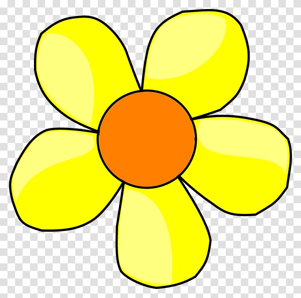 Small Yellow Flowers Cartoon, Lamp, Gold Transparent Png