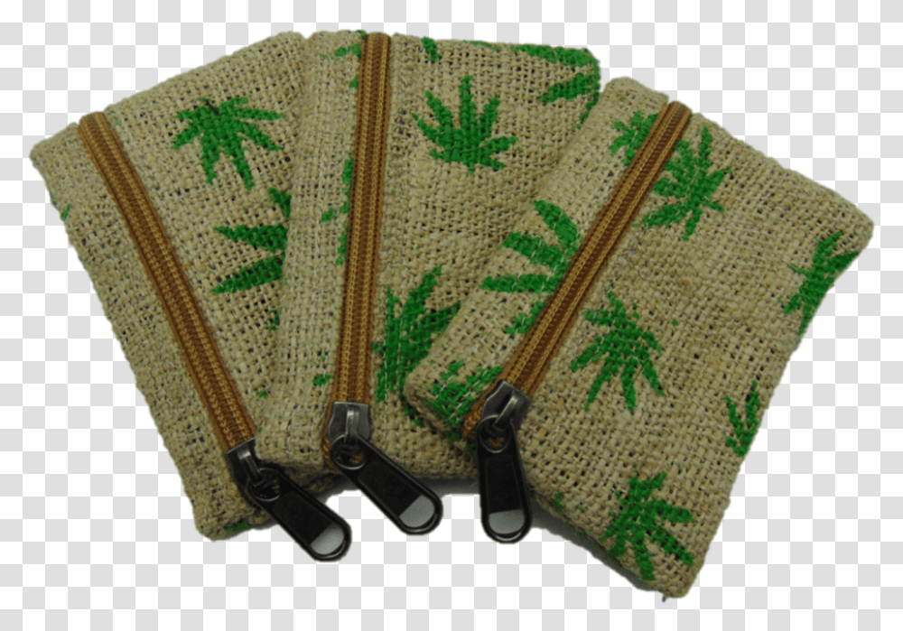 Small Zippered Hemp Leaf Pouch Mat, Accessories, Accessory, Bag, Handbag Transparent Png