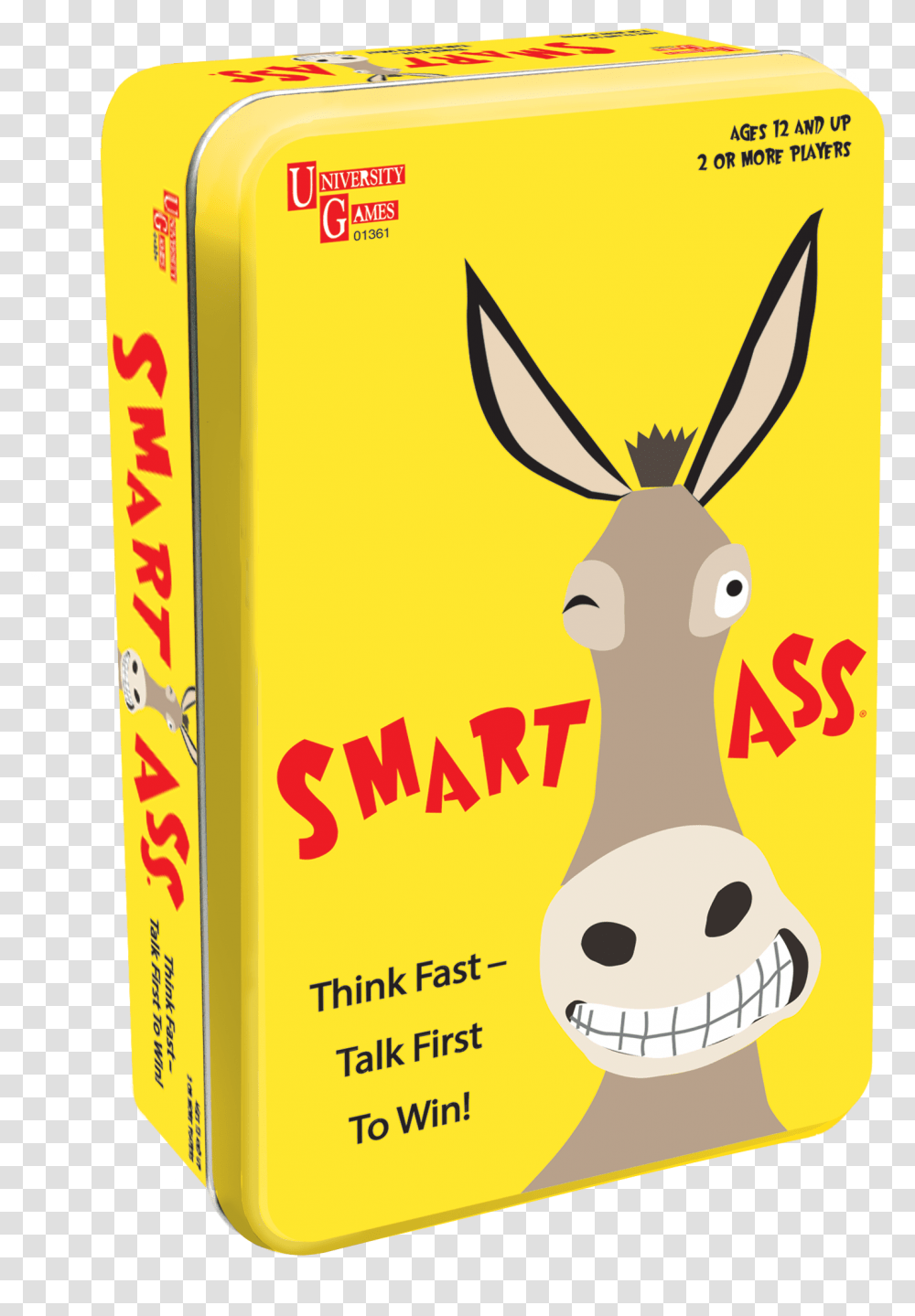 Smart Ass Tin Card Game, Poster, Advertisement, Animal, Mammal Transparent Png