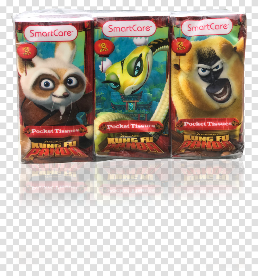 Smart Care Kung Fu Panda Pocket Facial Tissues 6 Pack Cat, Toy, Food, Person, Human Transparent Png
