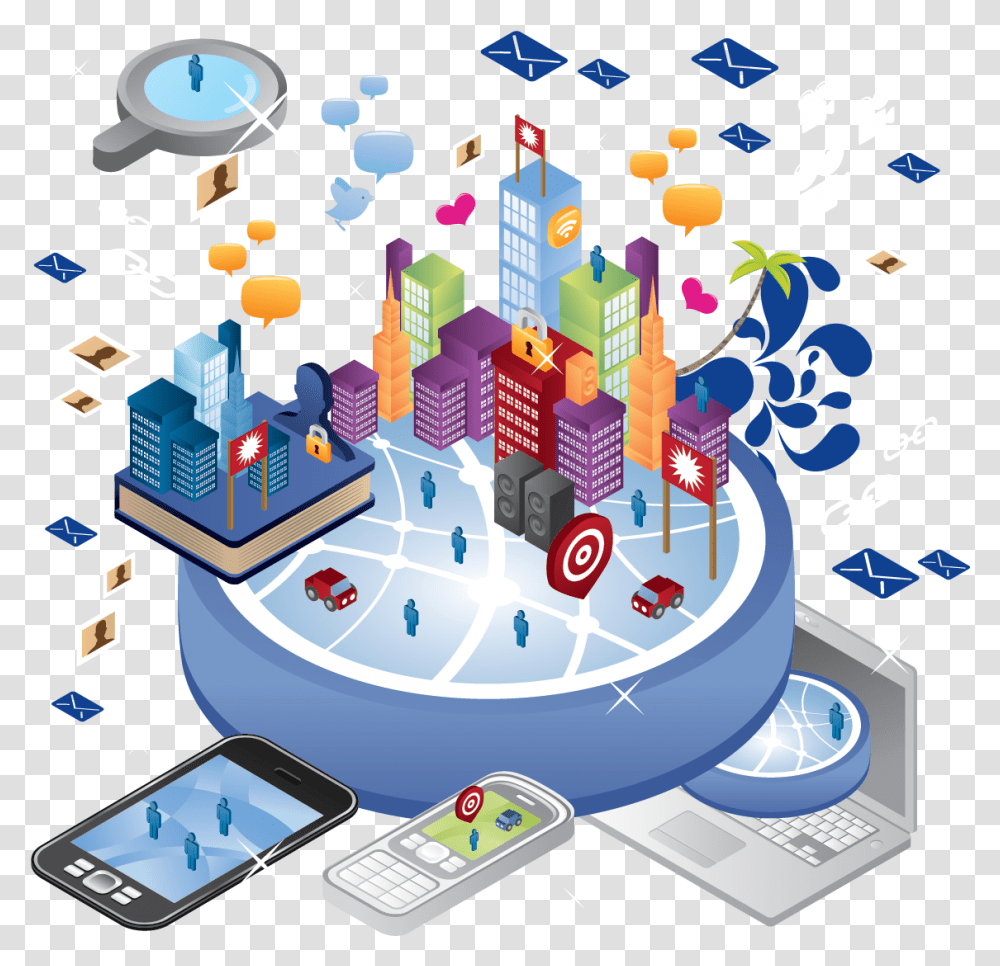 Smart City, Mobile Phone, Electronics, Cell Phone, Birthday Cake Transparent Png