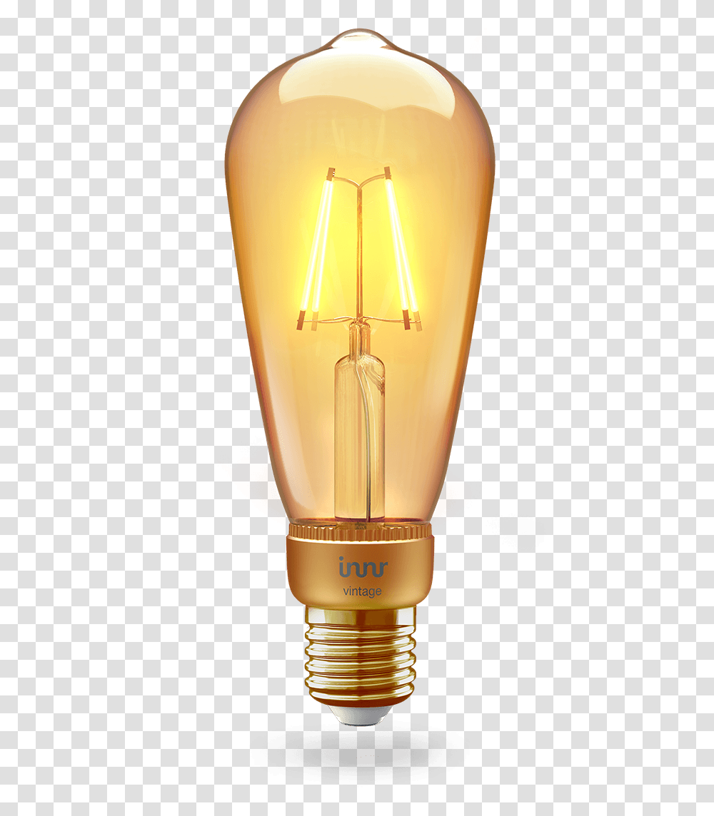 Smart Filament Bulb E27 Vintage Edison Innr, Lamp, Light, Appliance, Lightbulb Transparent Png